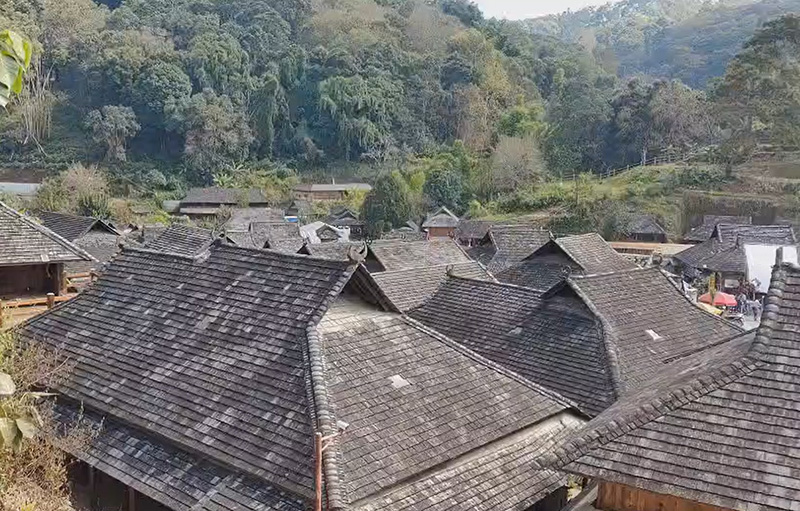 Nuogan Ancient Village, A Dai Ethnic Village On Jingmai Mountain